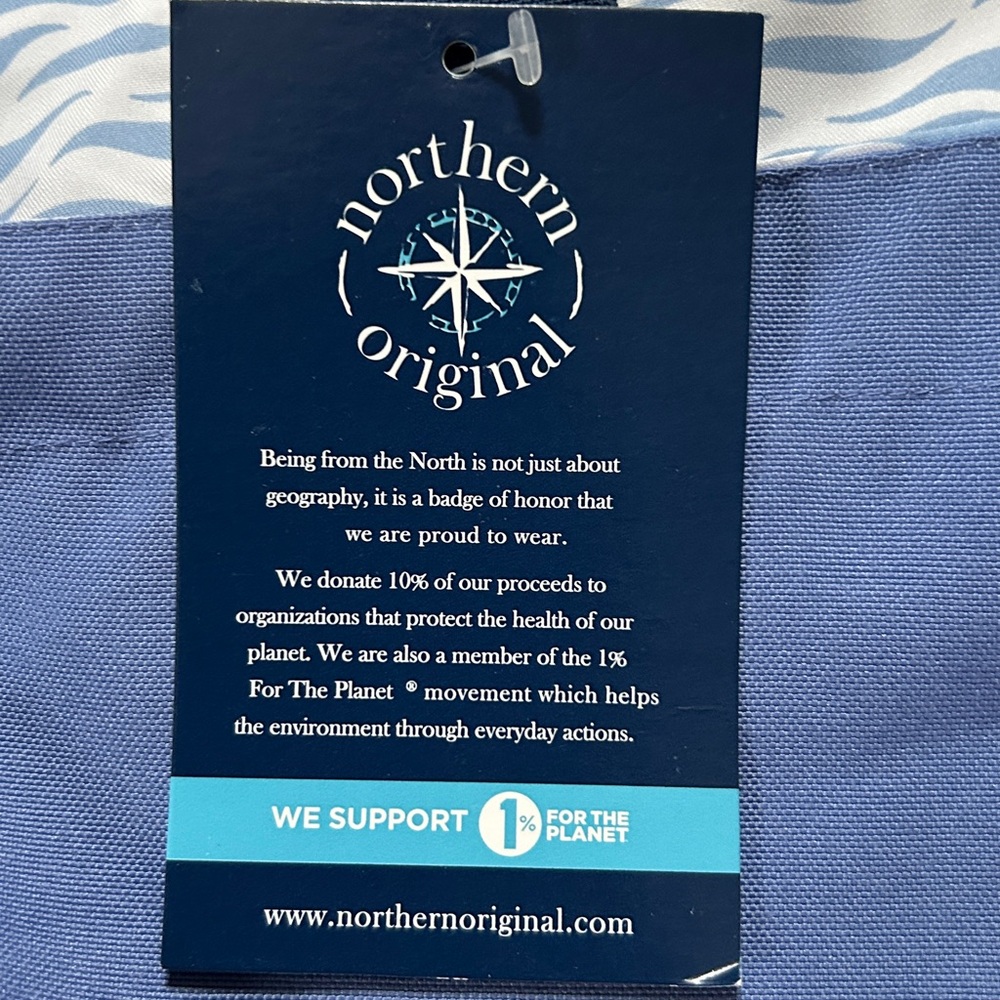 Northern Original Large Capacity Blue Tote Bag with Pink Starfish Graphic NWT - Picture 7 of 10